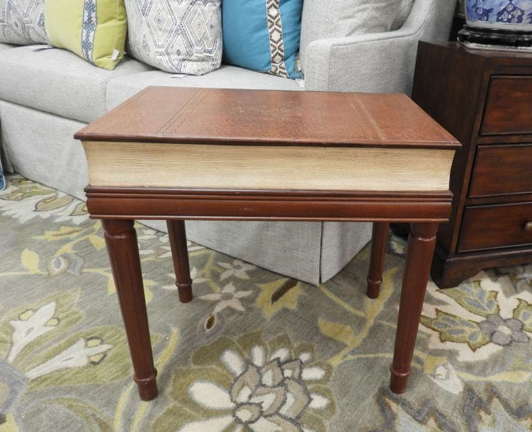 Embossed Book End Table June DeLugas Interiors