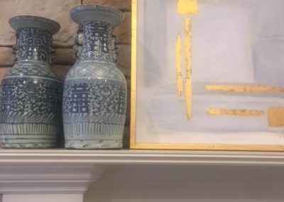 art, vase, fireplace
